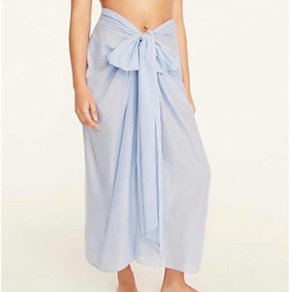 J. Crew Convertible Sarong 100% Cotton Light Blue Size XS